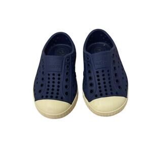 Native Jefferson Navy Blue Water Shoe Slip On Rubber Beach Pool Toddler Child C4
